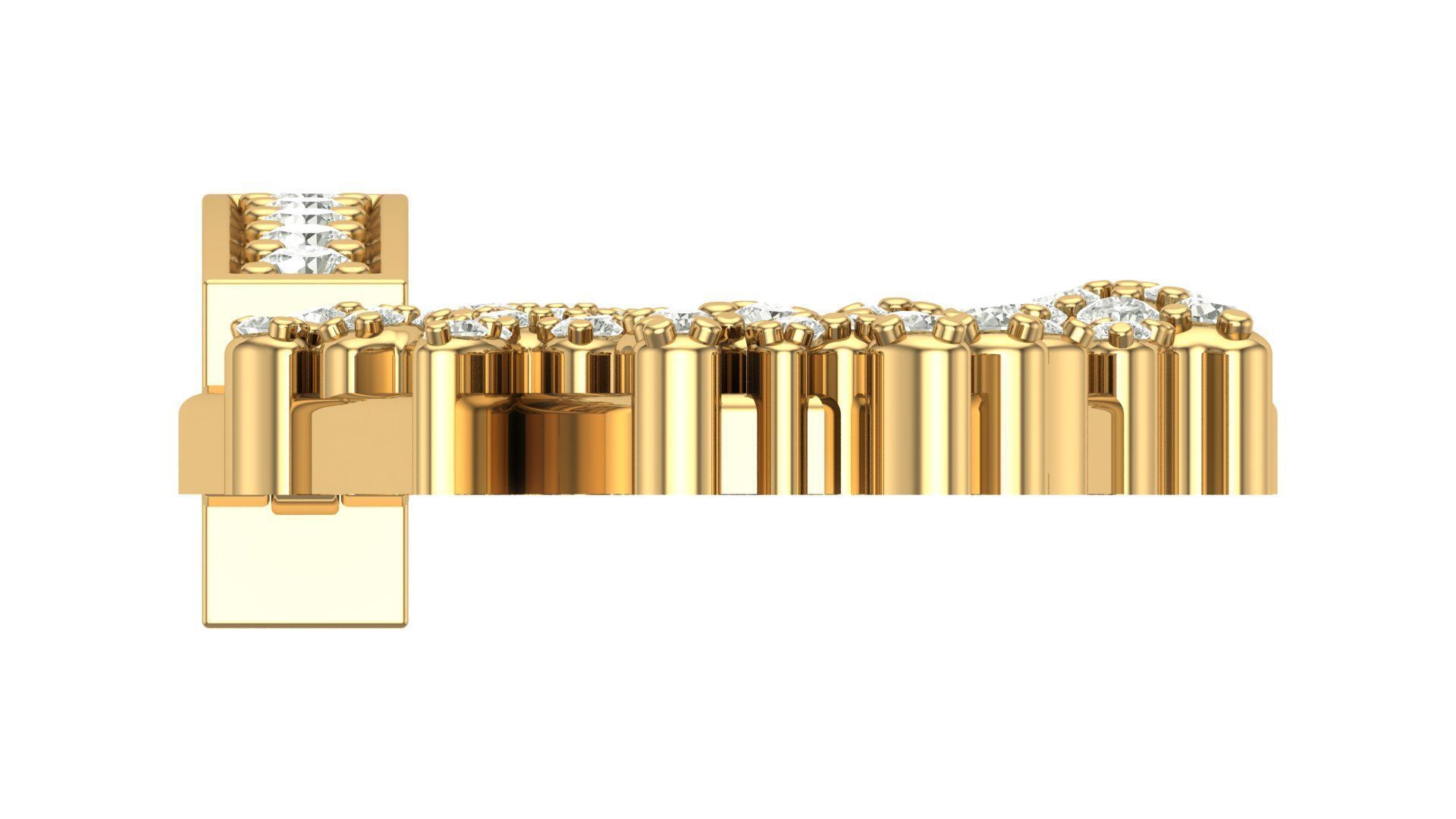 Alphabet Latter hiphop Pendent 3D print model_6