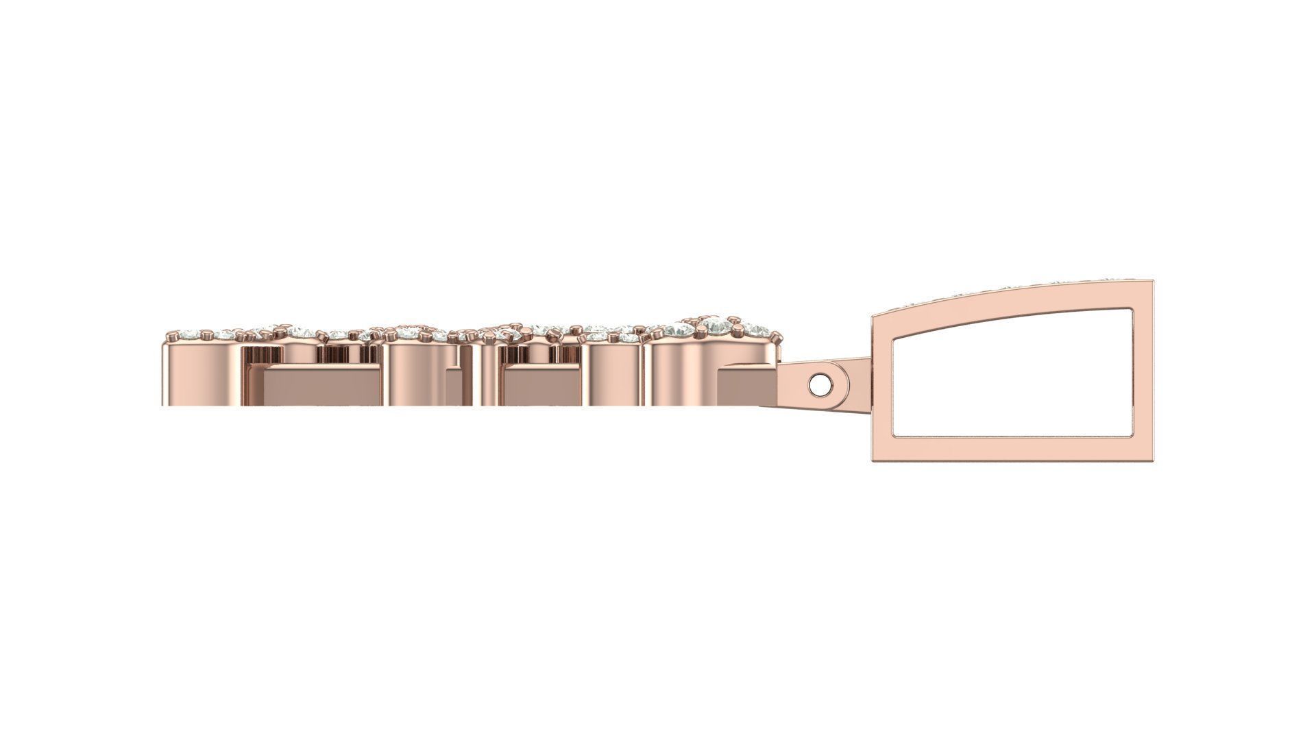 Alphabet Latter hiphop Pendent 3D print model_9