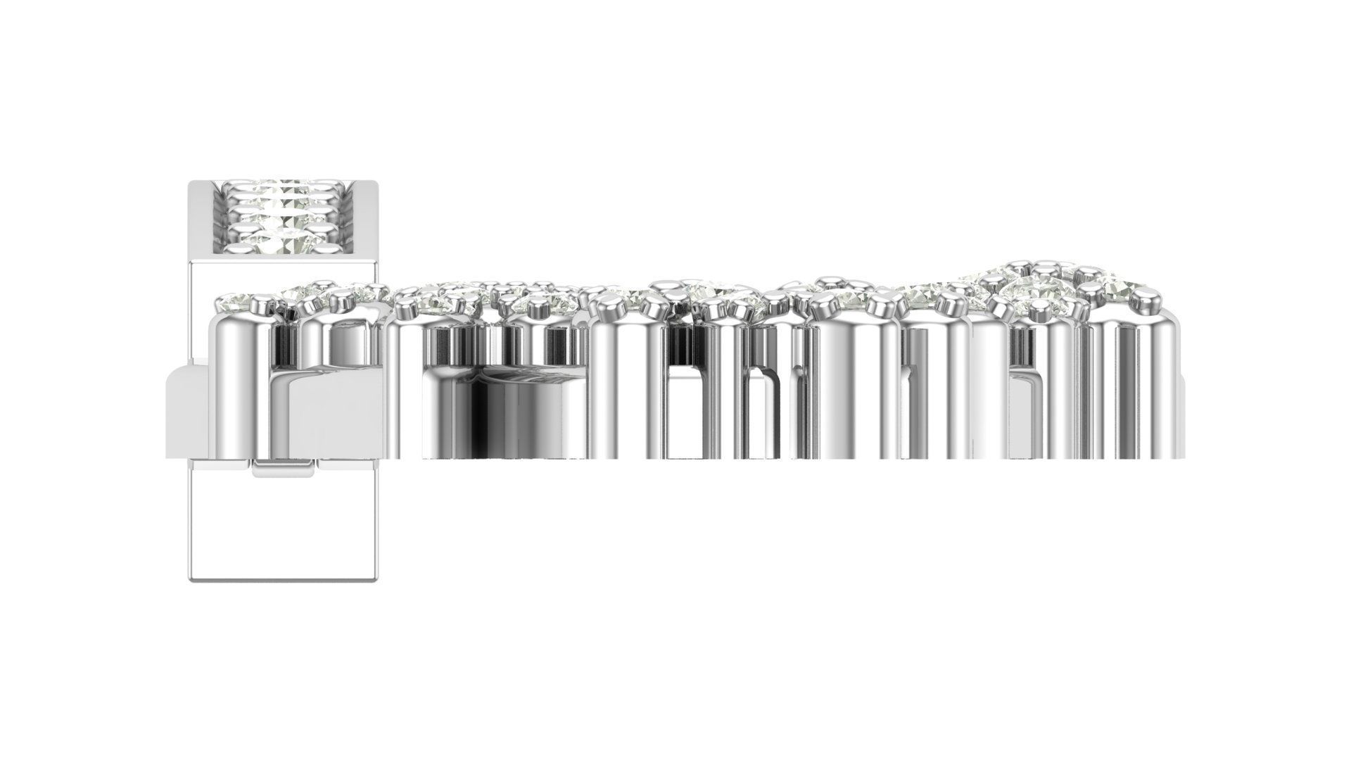 Alphabet Latter hiphop Pendent 3D print model_8