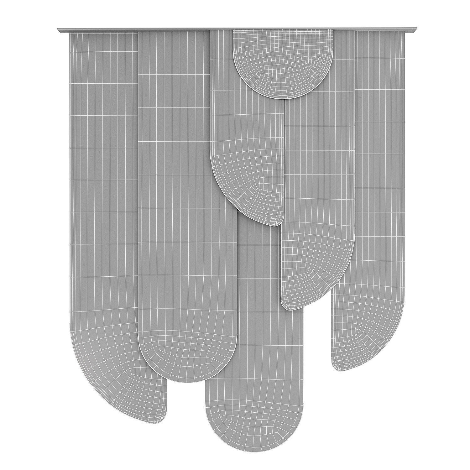 Leaves blank panel curtains by Studio MTX 3D model_4