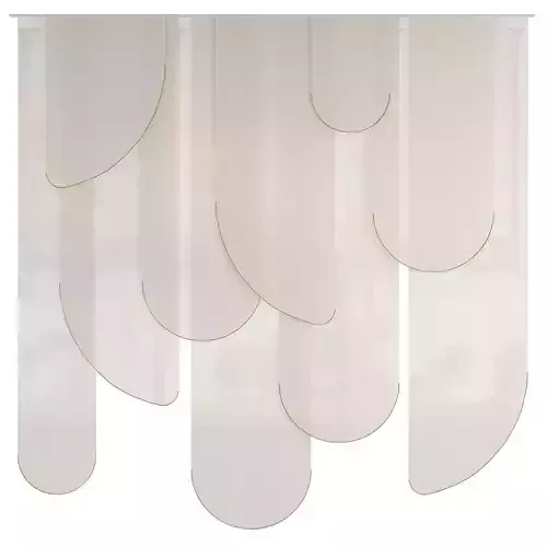 Leaves blank panel curtains by Studio MTX 3D model