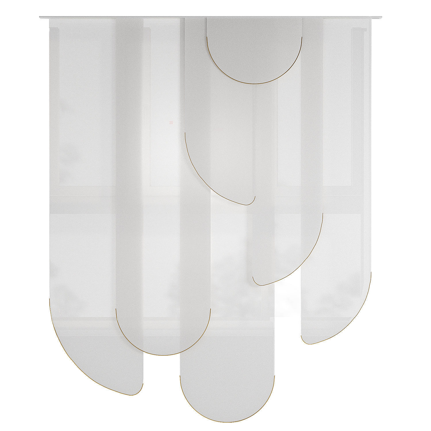 Leaves blank panel curtains by Studio MTX 3D model_3