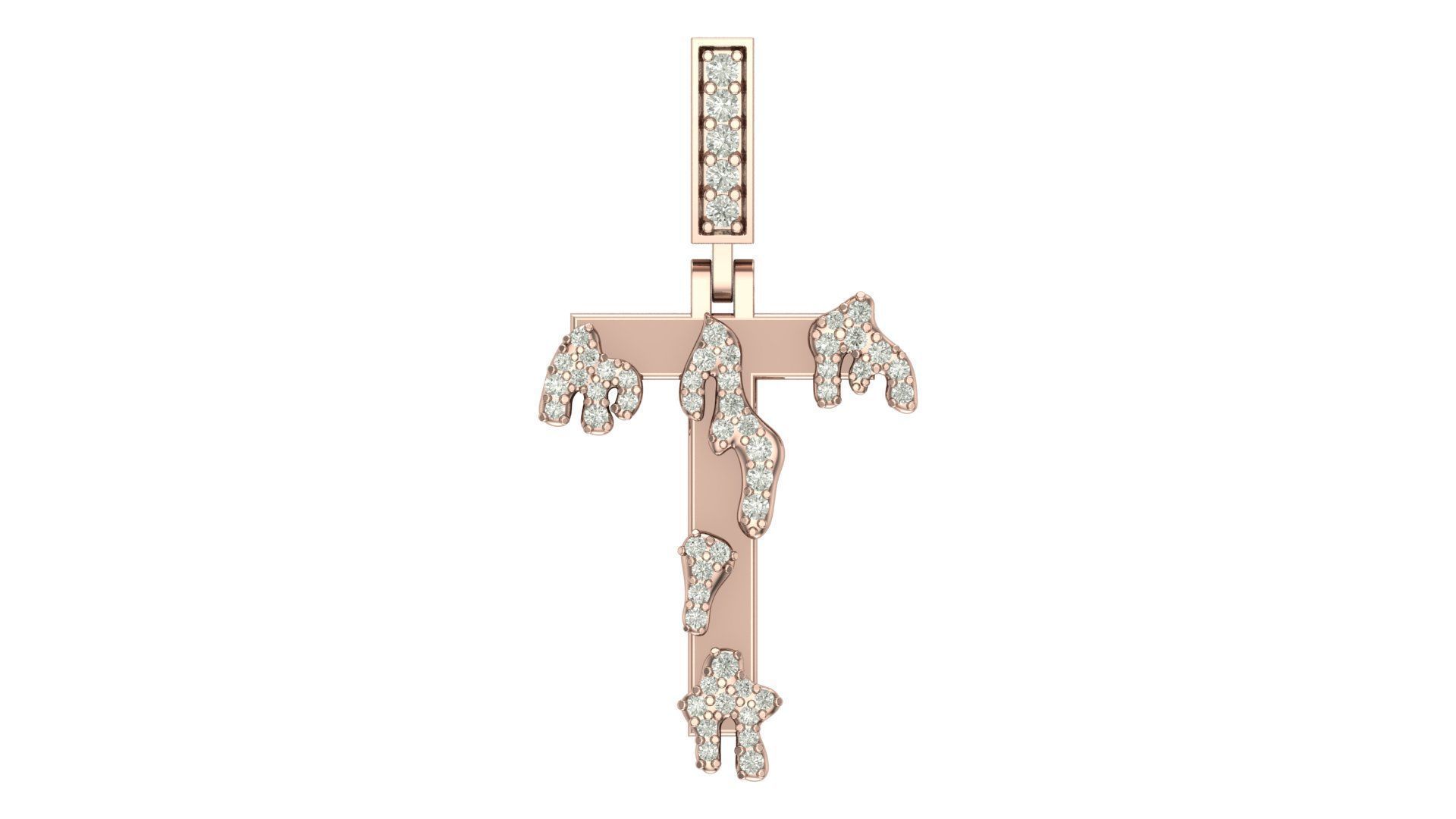 Alphabet Latter hiphop Pendent 3D print model_1