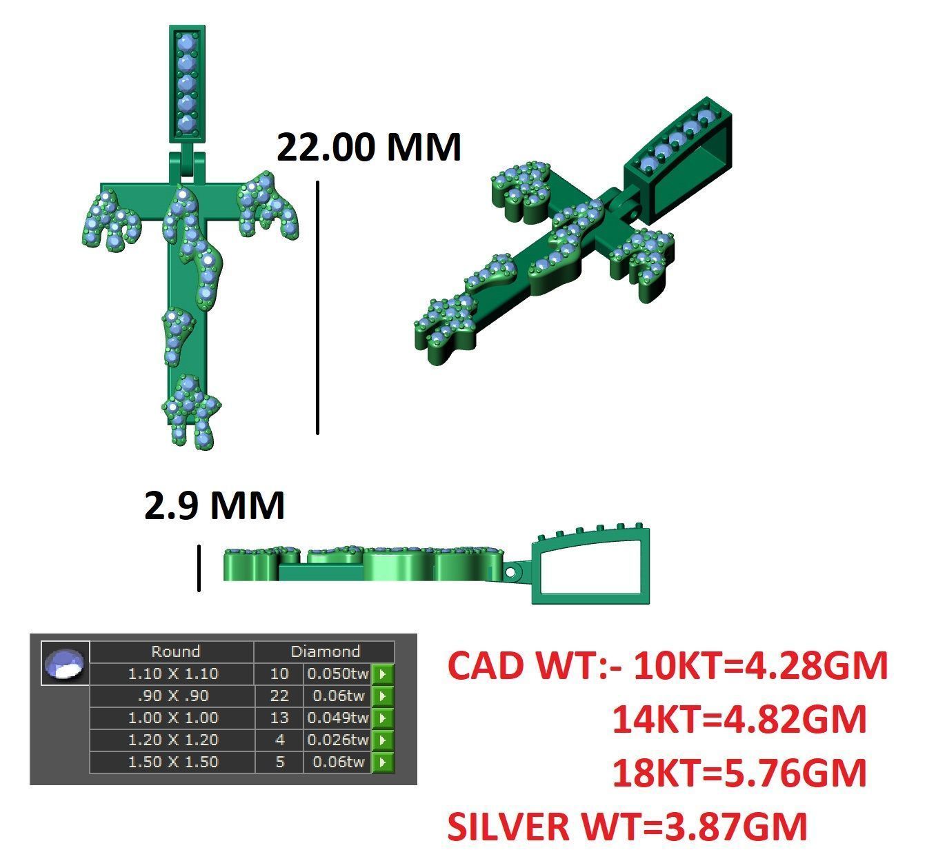 Alphabet Latter hiphop Pendent 3D print model_13