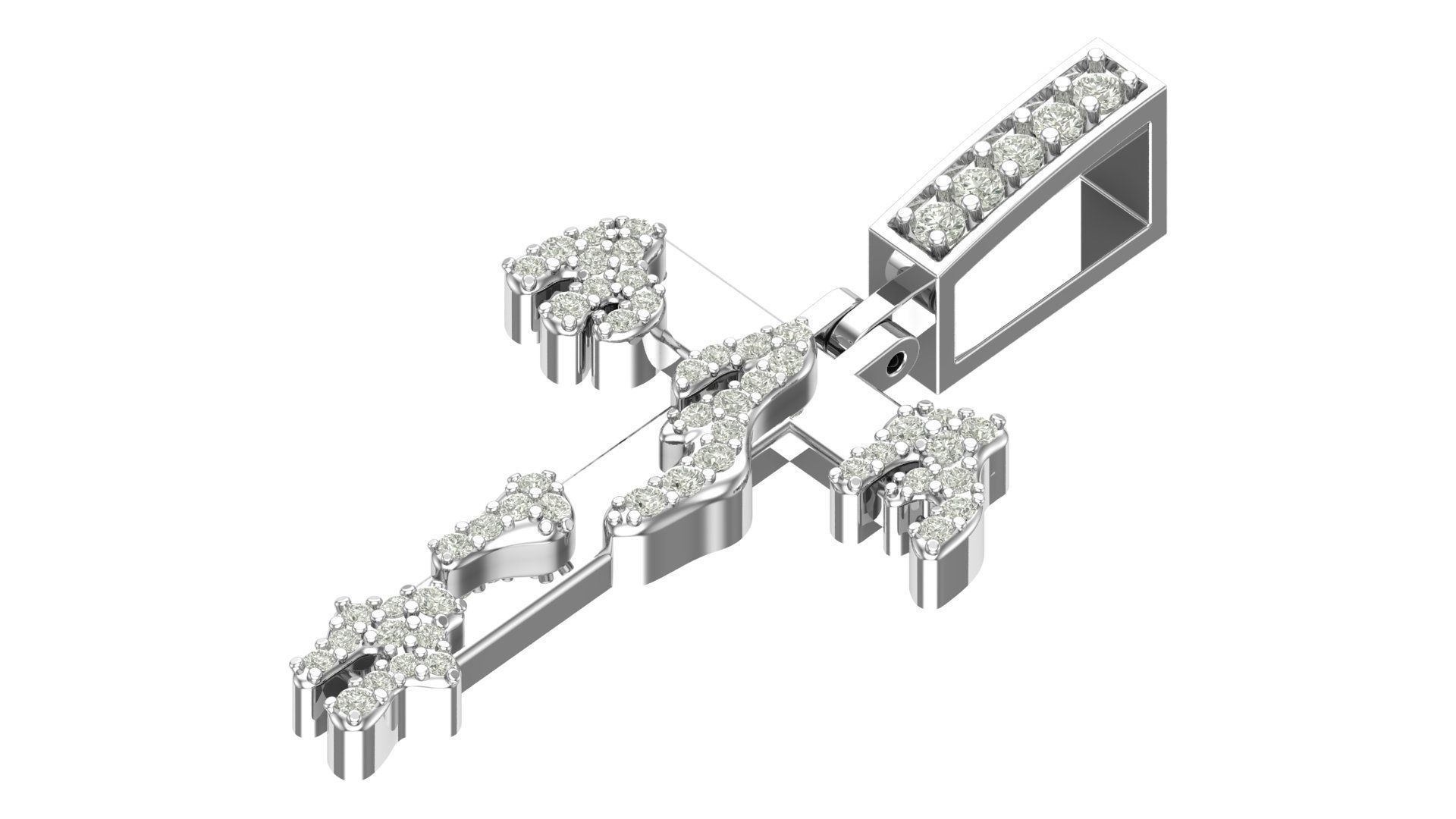 Alphabet Latter hiphop Pendent 3D print model_4