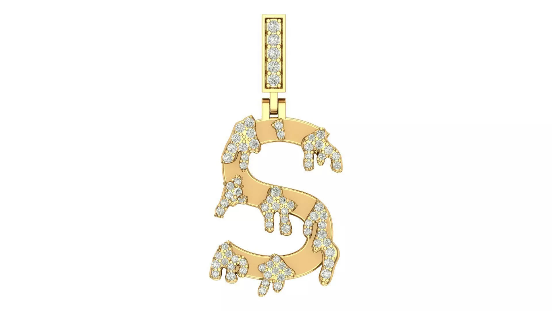 Alphabet Latter hiphop Pendent 3D print model_0