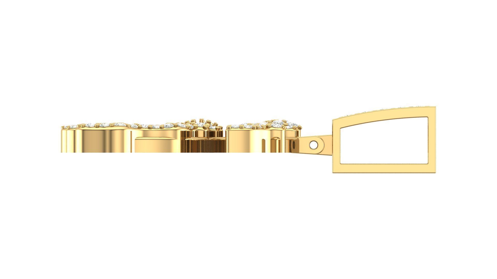 Alphabet Latter hiphop Pendent 3D print model_9