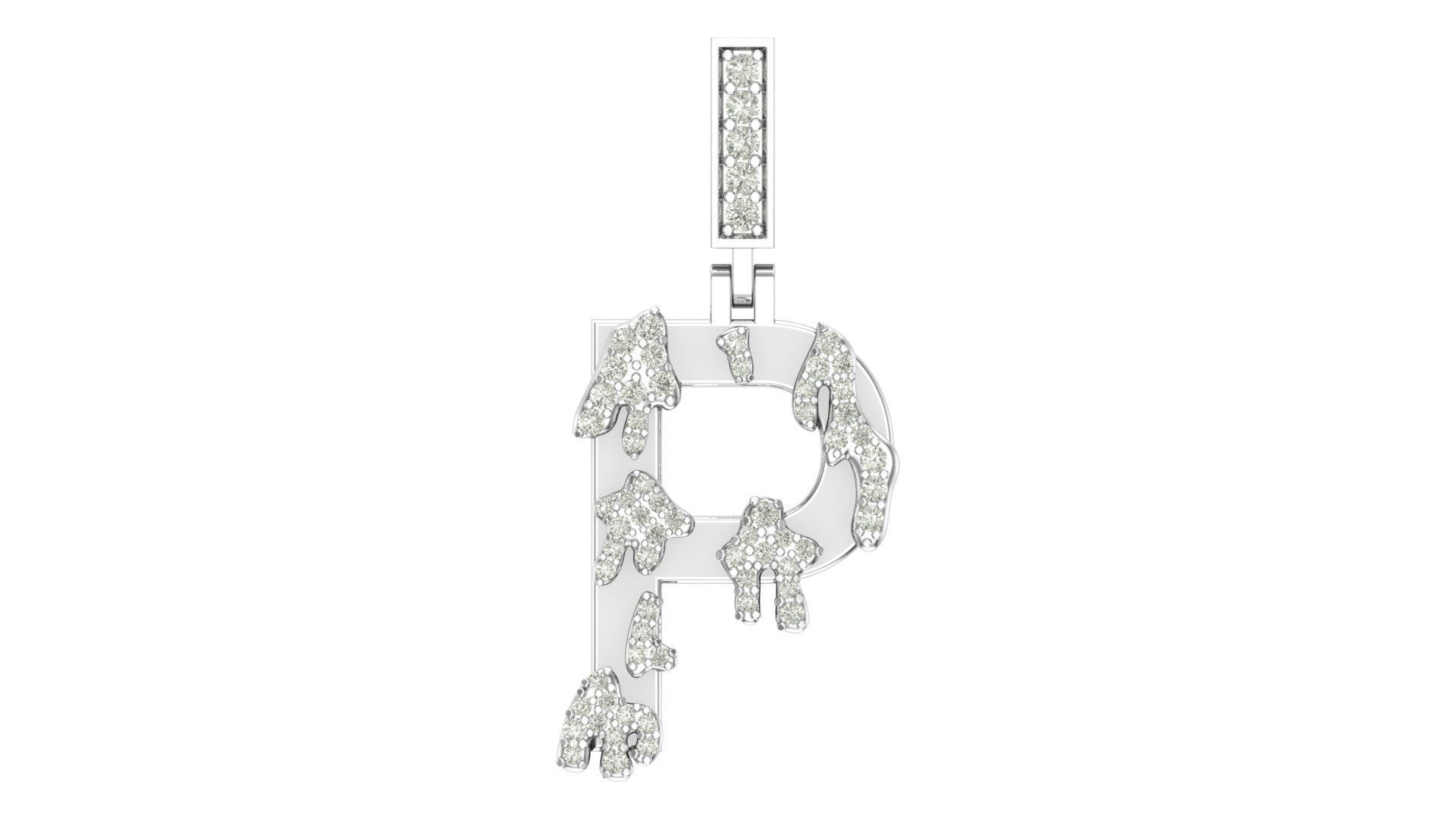 Alphabet Latter hiphop Pendent 3D print model_2