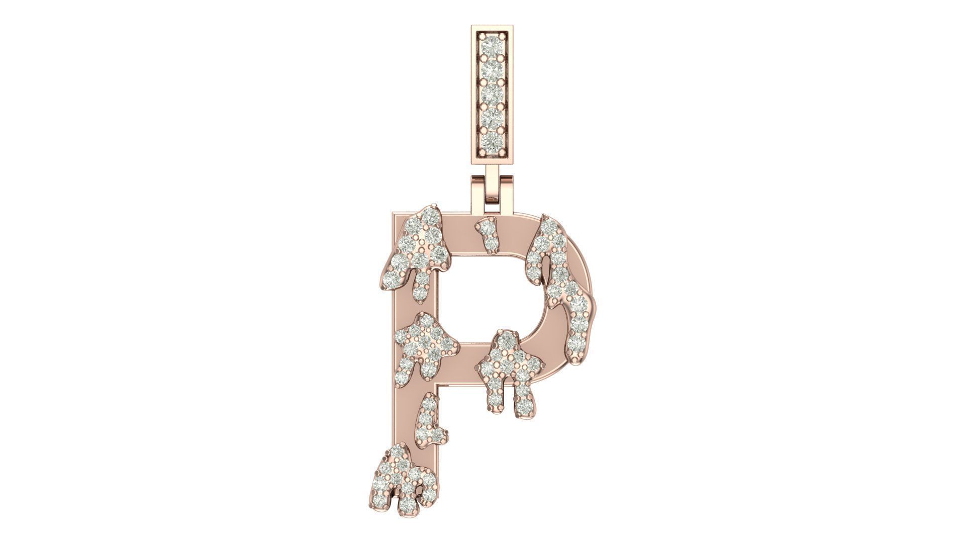 Alphabet Latter hiphop Pendent 3D print model_1