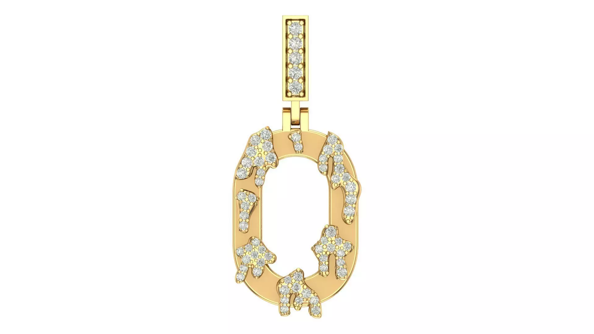 Alphabet Latter hiphop Pendent 3D print model_0