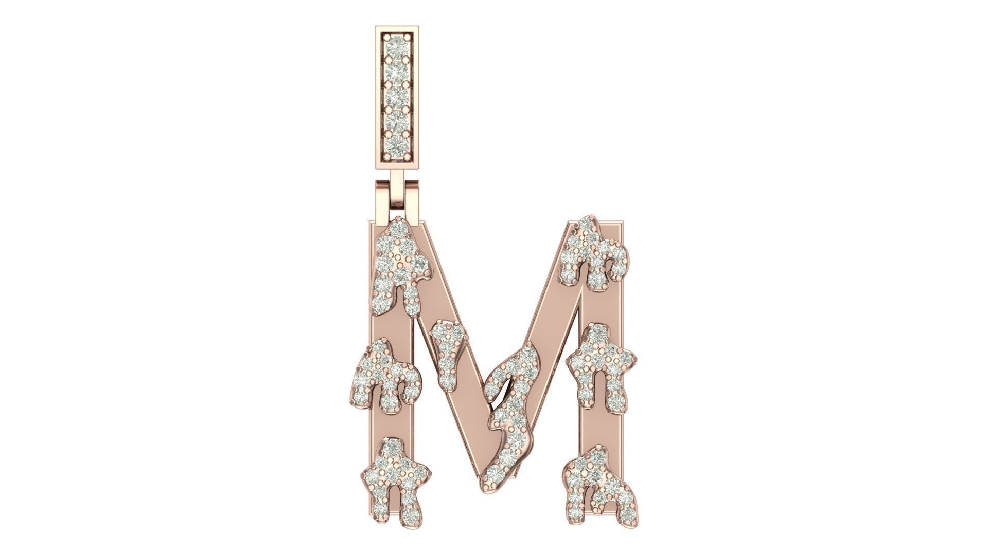 Alphabet Latter hiphop Pendent 3D print model_2