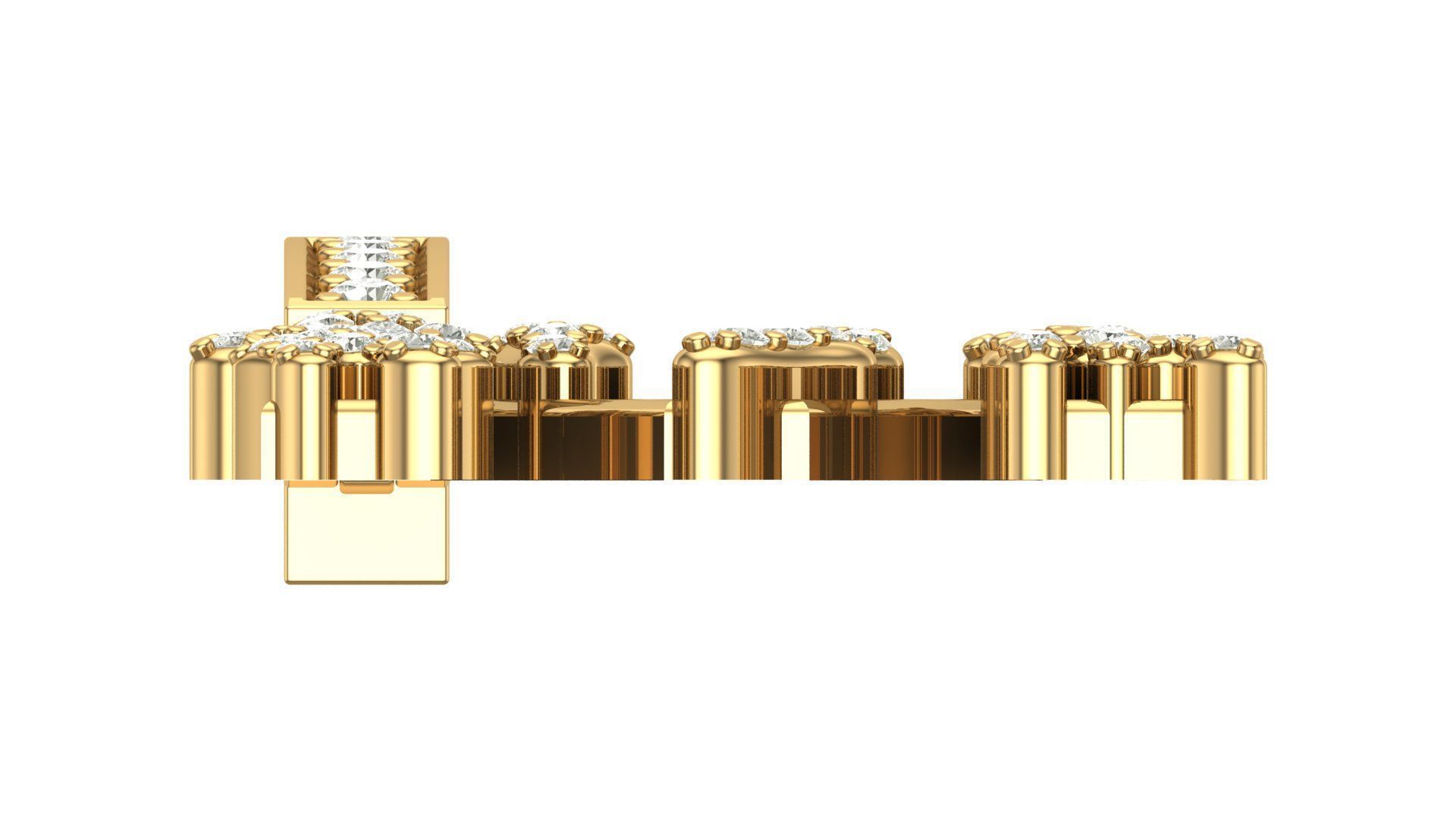 Alphabet Latter hiphop Pendent 3D print model_6