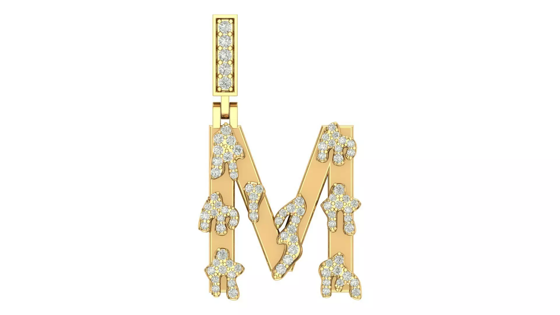 Alphabet Latter hiphop Pendent 3D print model_0