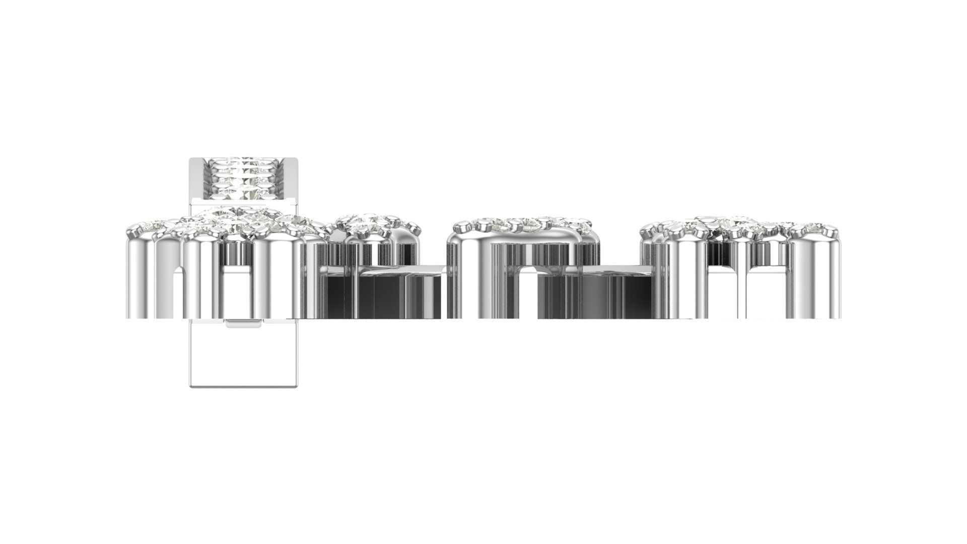 Alphabet Latter hiphop Pendent 3D print model_7