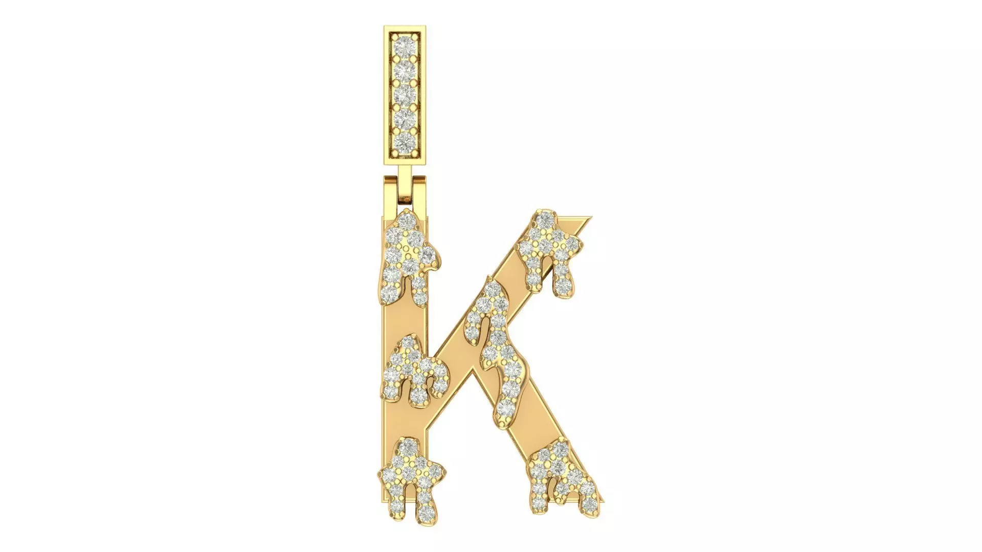 Alphabet Latter hiphop Pendent 3D print model_0