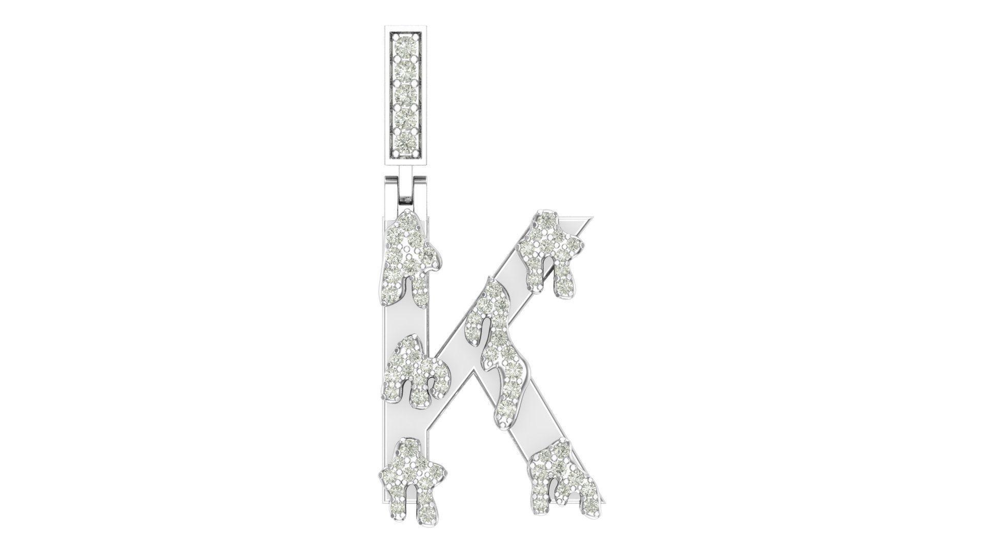 Alphabet Latter hiphop Pendent 3D print model_2