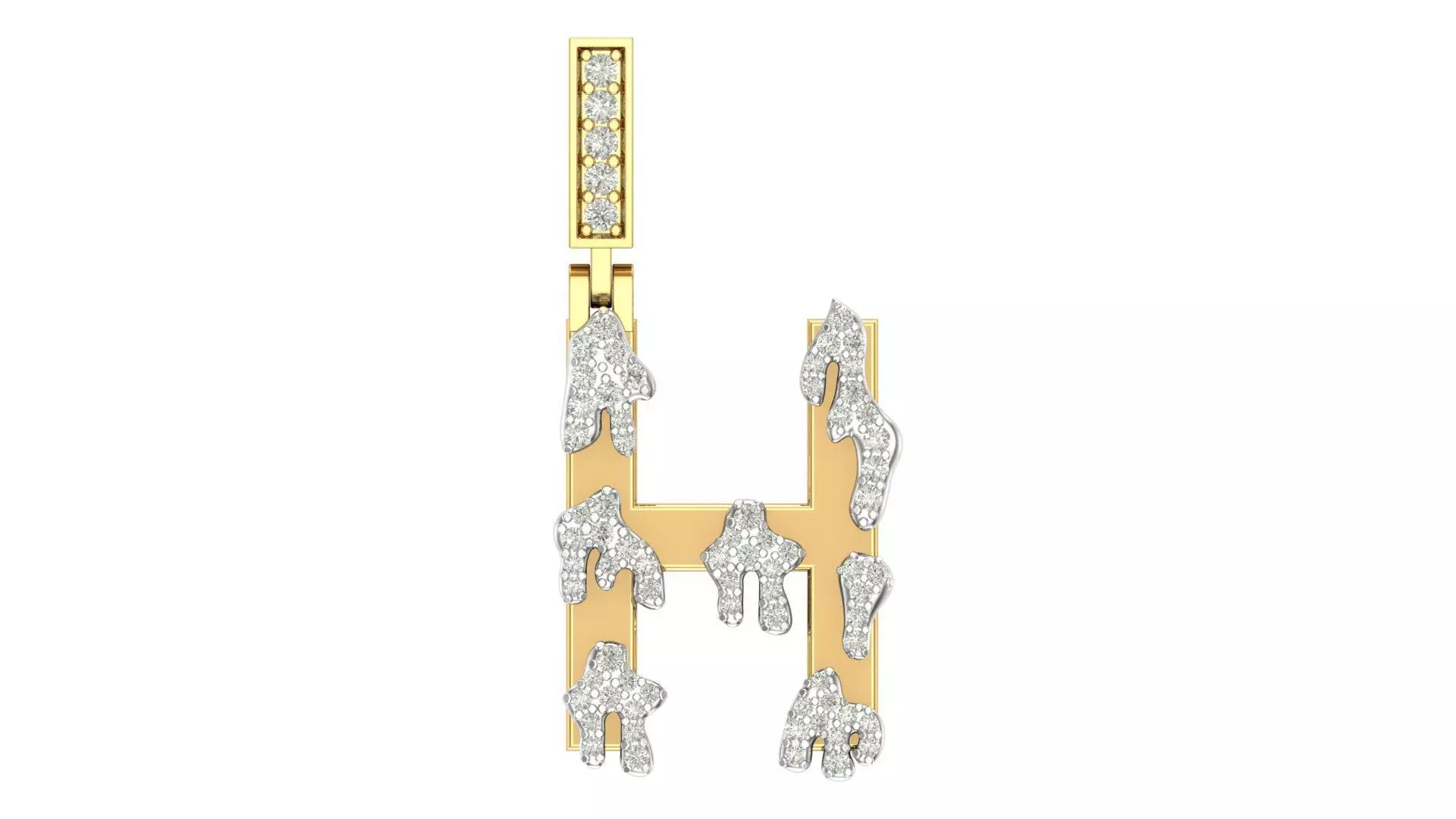 Alphabet Latter hiphop Pendent 3D print model_0