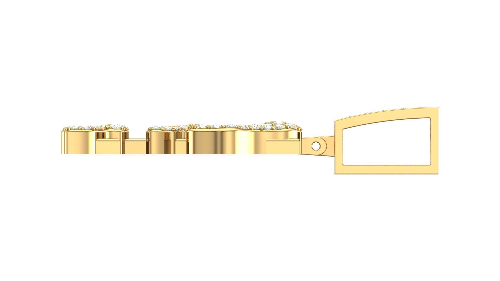 Alphabet Latter hiphop Pendent 3D print model_11