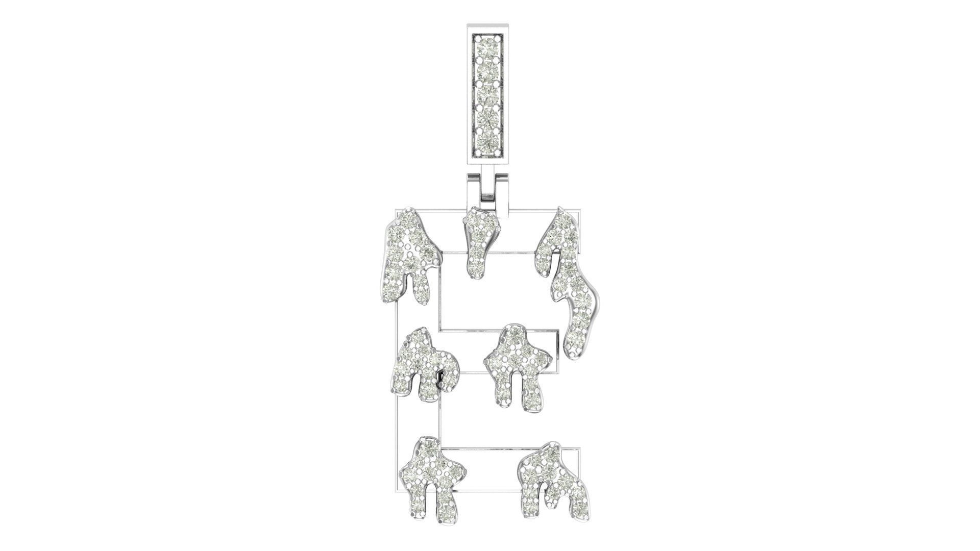 Alphabet Latter hiphop Pendent 3D print model_2