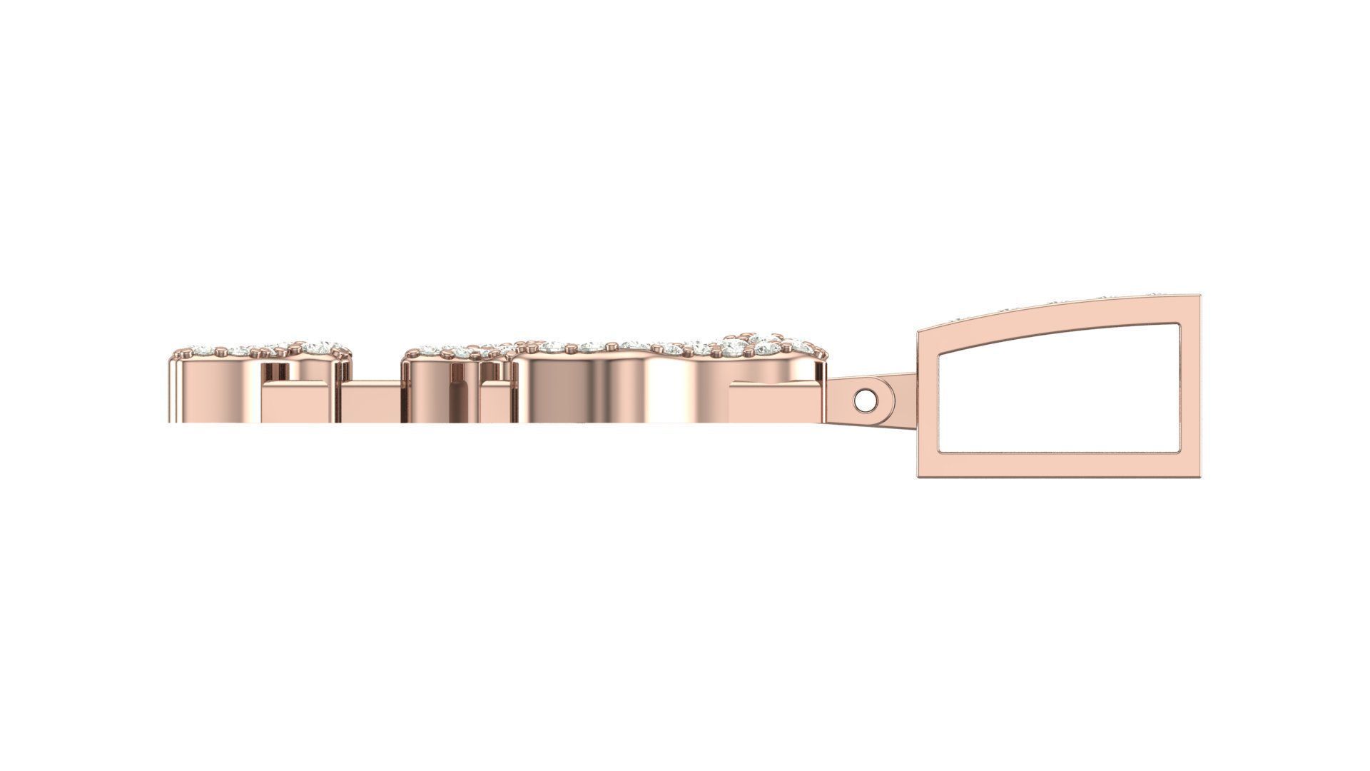 Alphabet Latter hiphop Pendent 3D print model_7