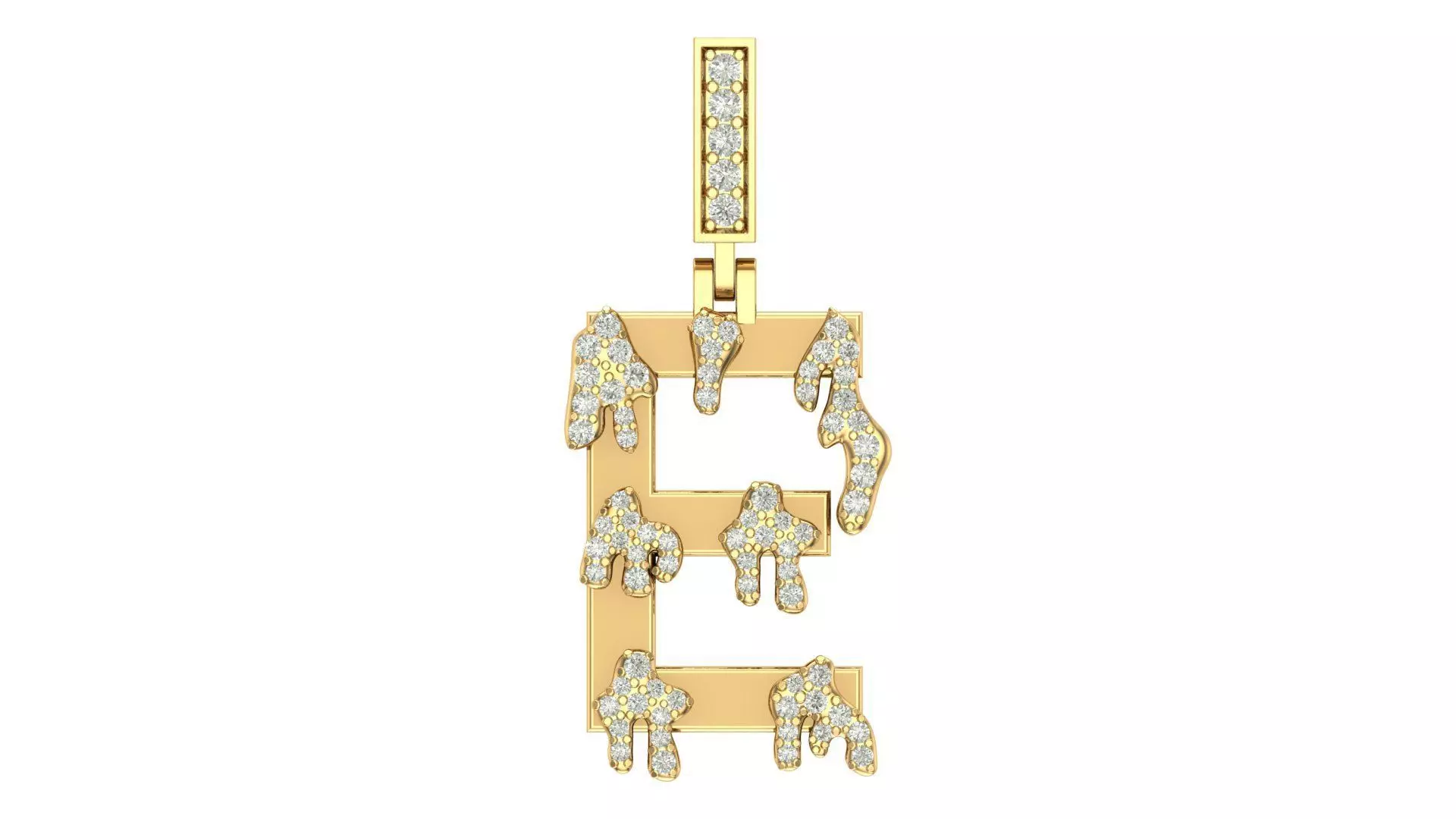 Alphabet Latter hiphop Pendent 3D print model_0