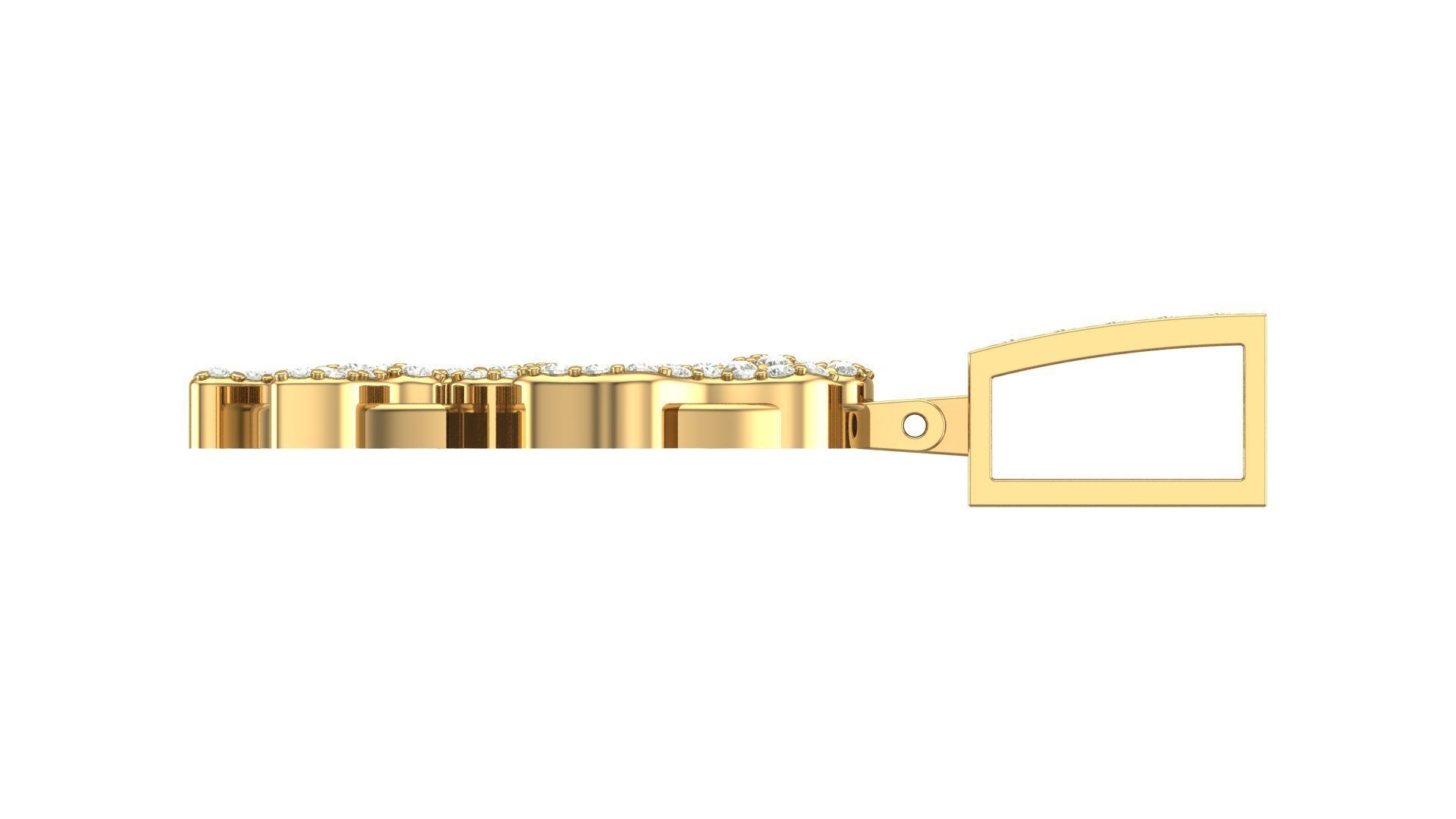 Alphabet Latter hiphop Pendent 3D print model_11