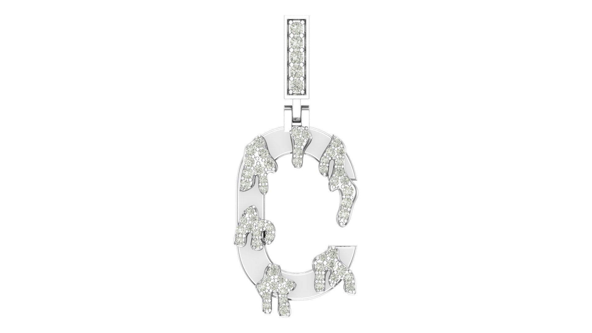 Alphabet Latter hiphop Pendent 3D print model_2