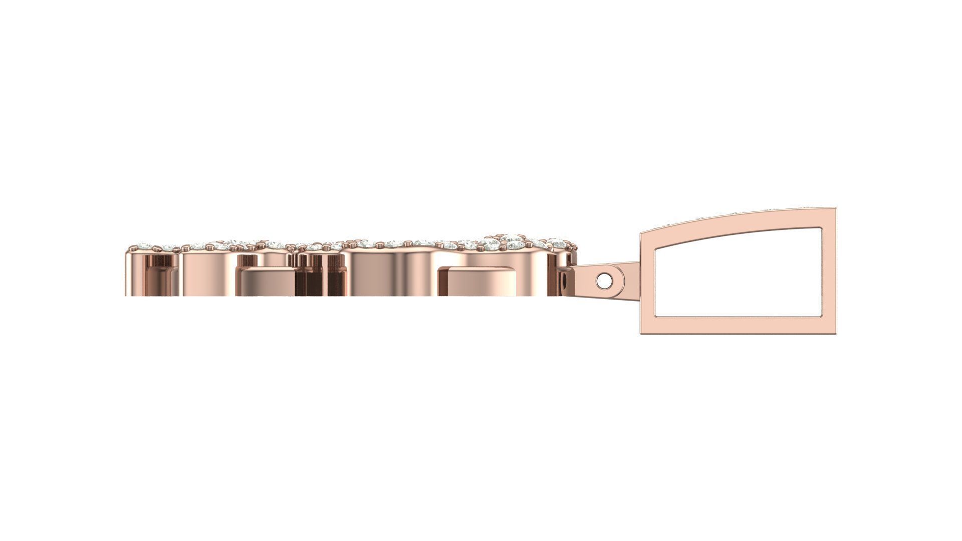 Alphabet Latter hiphop Pendent 3D print model_7