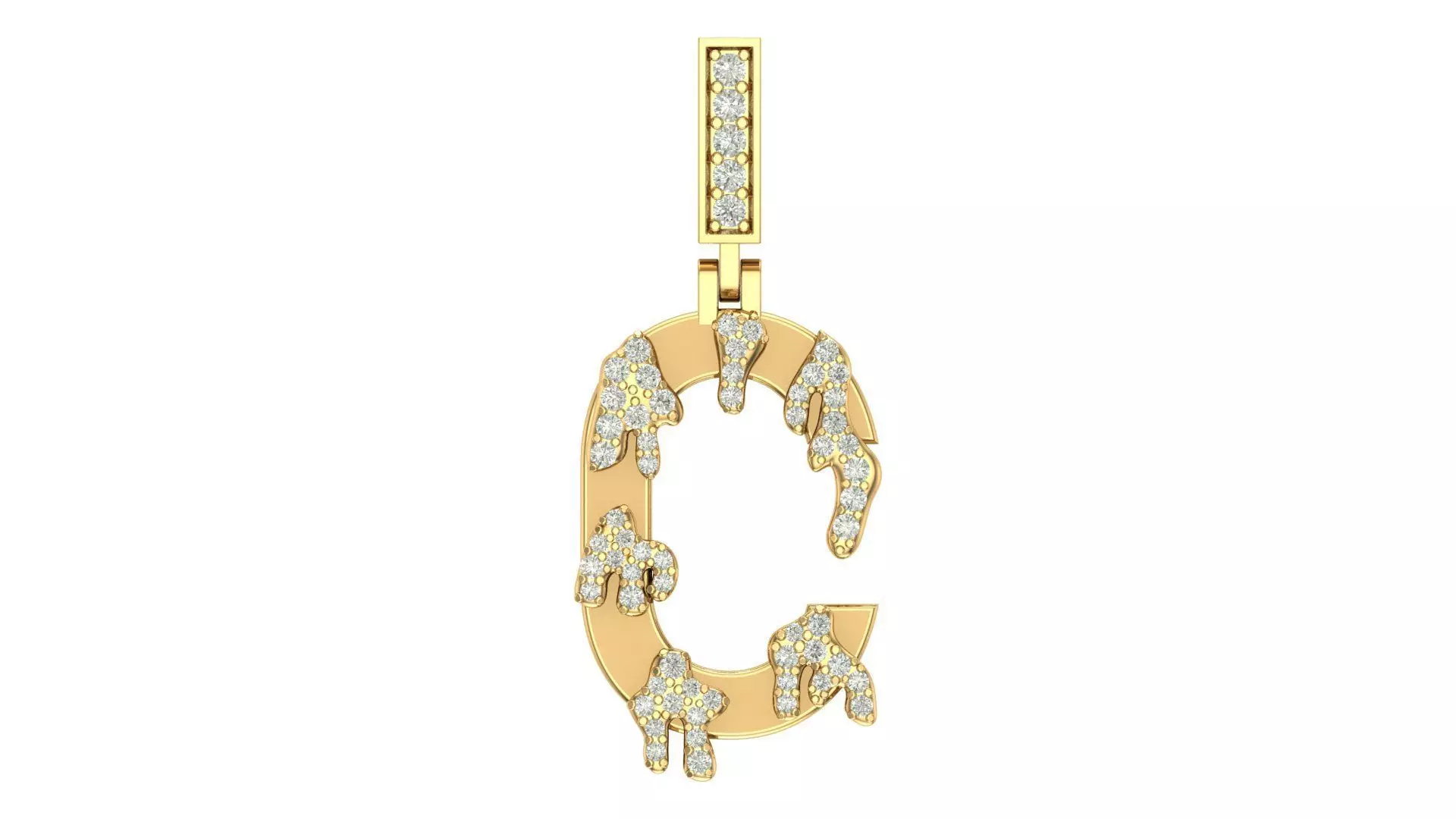 Alphabet Latter hiphop Pendent 3D print model_0
