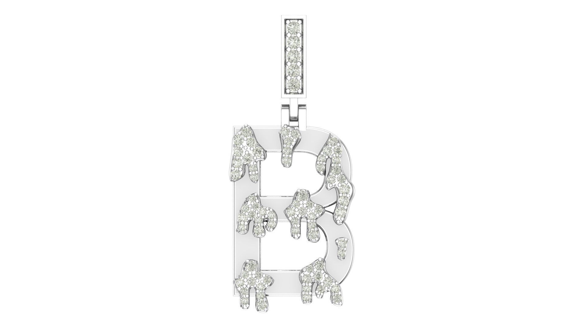 Alphabet Latter hiphop Pendent 3D print model_2