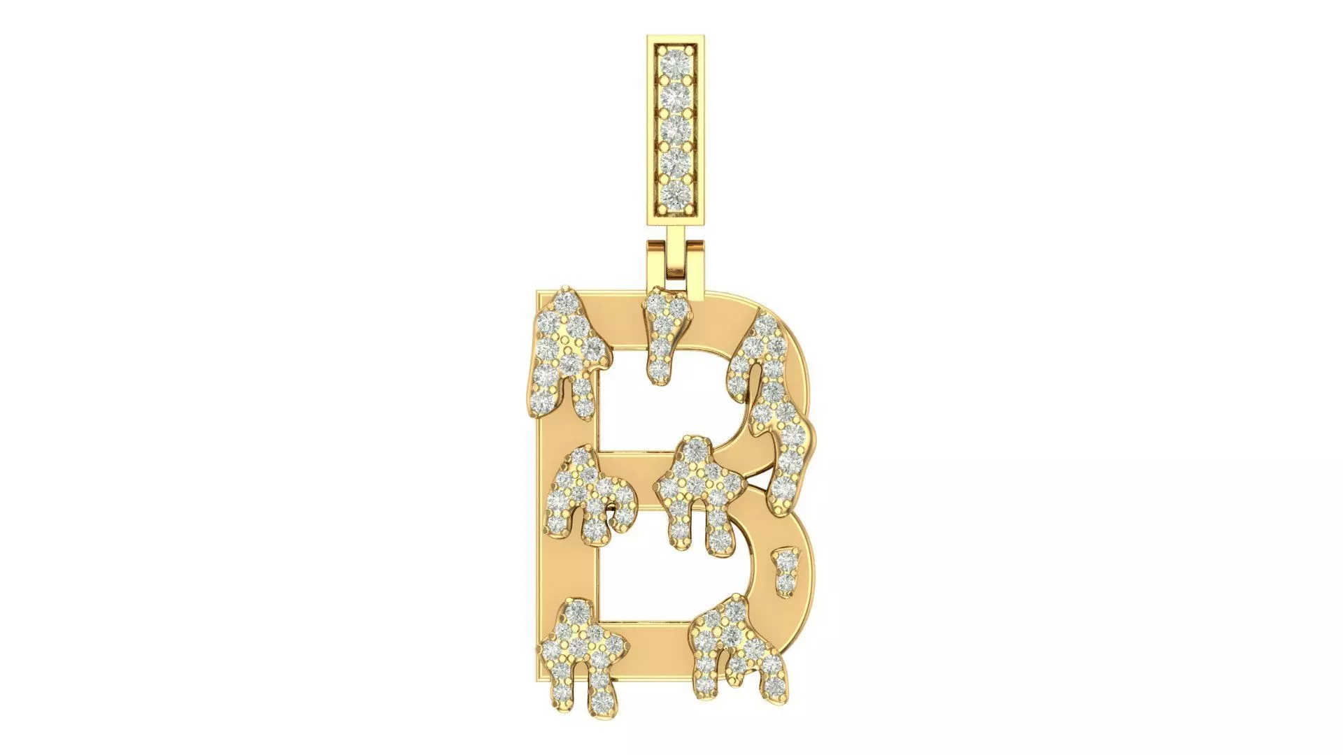Alphabet Latter hiphop Pendent 3D print model_0