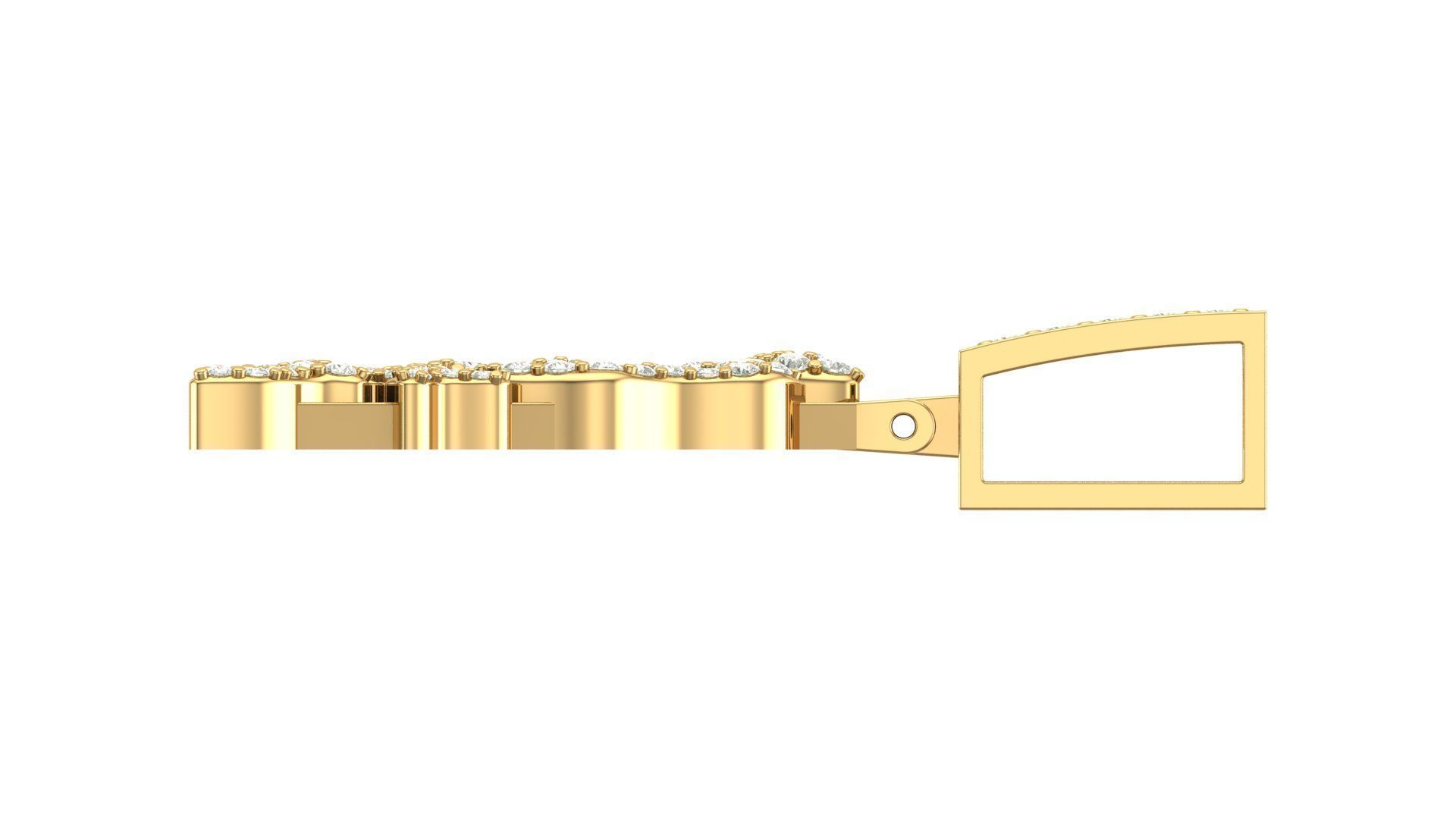 Alphabet Latter hiphop Pendent 3D print model_11