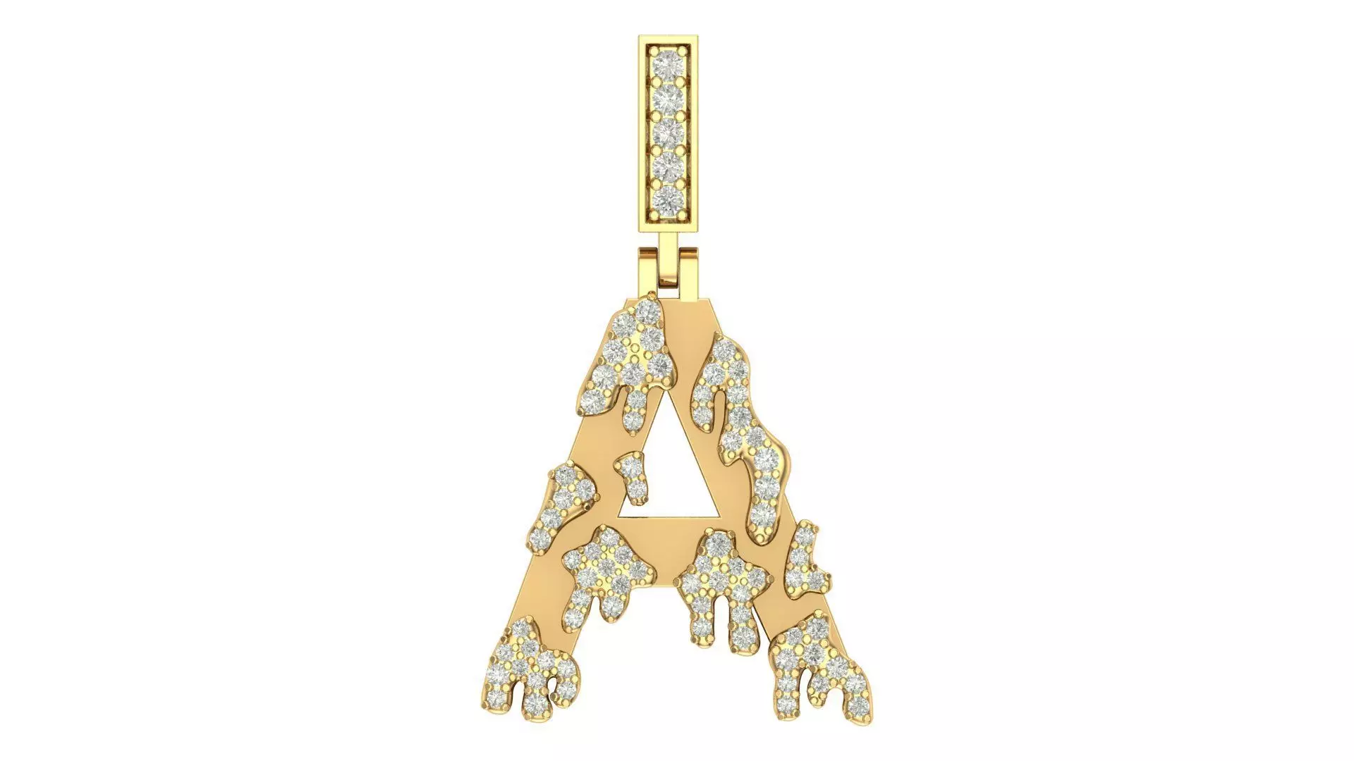 Alphabet Latter hiphop Pendent 3D print model_0