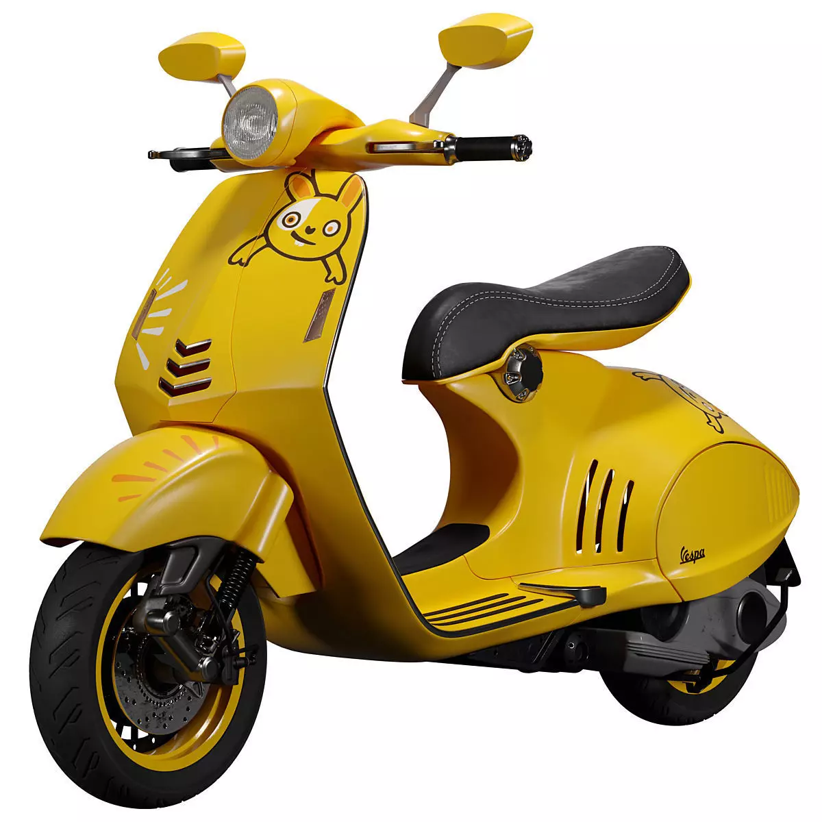 Vespa 946 Yellow 3D model