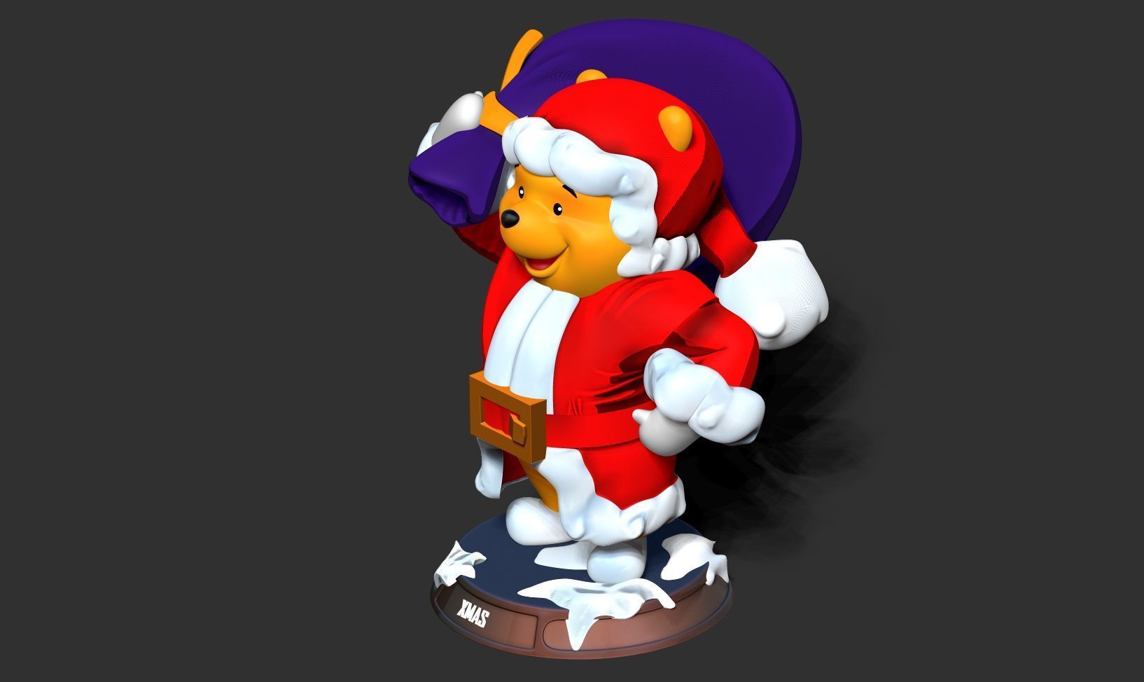 Santa Pooh 3D print model_14
