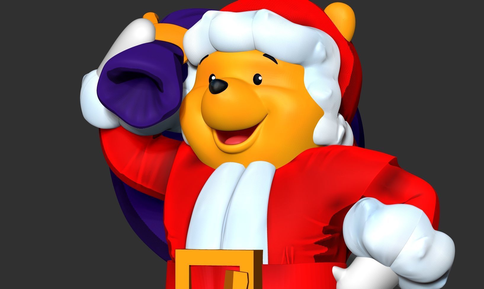 Santa Pooh 3D print model_5