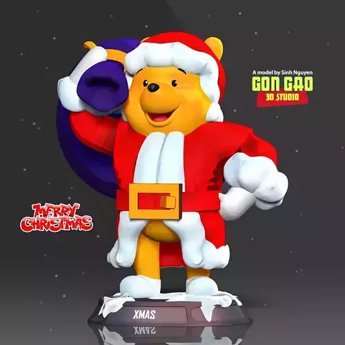 Santa Pooh 3D print model