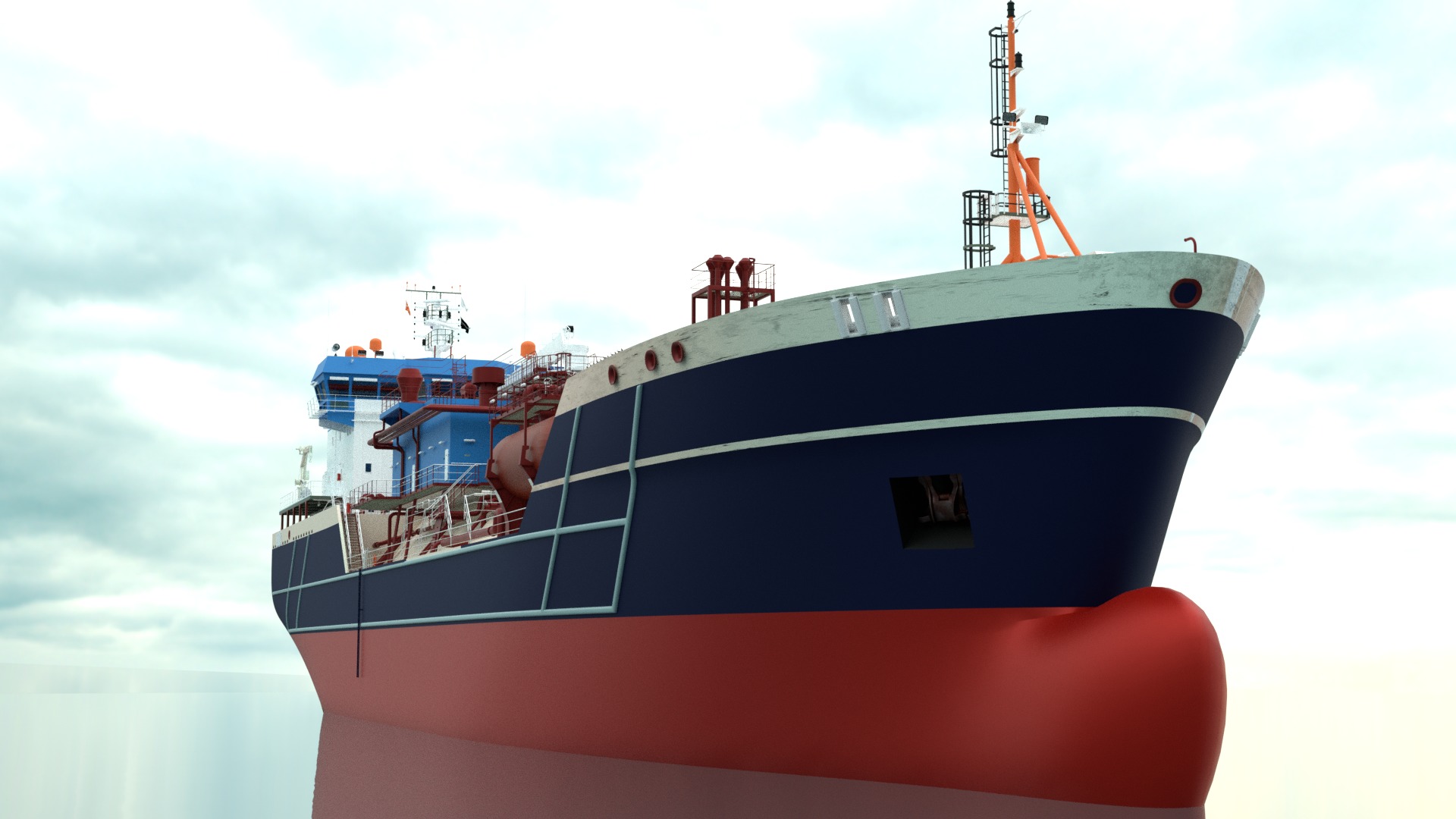 High Quality Ship Model Industrial Vessel Model by Designtrix 3D model_2