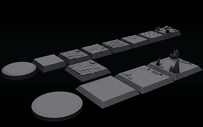 Bases collection for tabletop Free 3D print model
