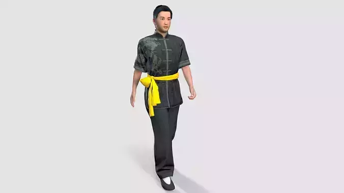 Chinatown kid Low-poly 3D model