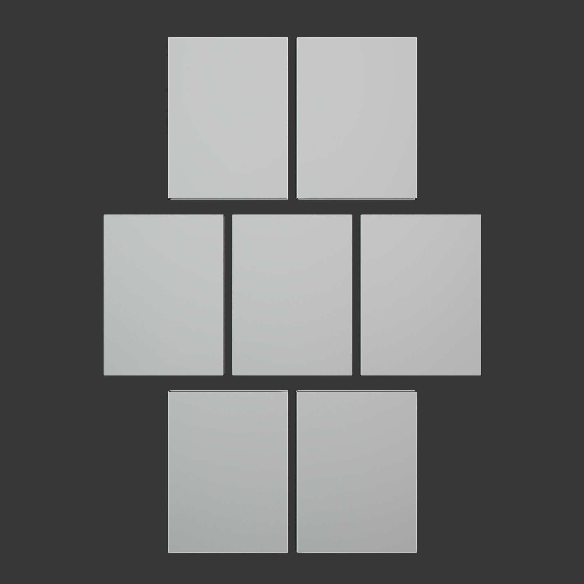 Set of Books Low-poly 3D model_2