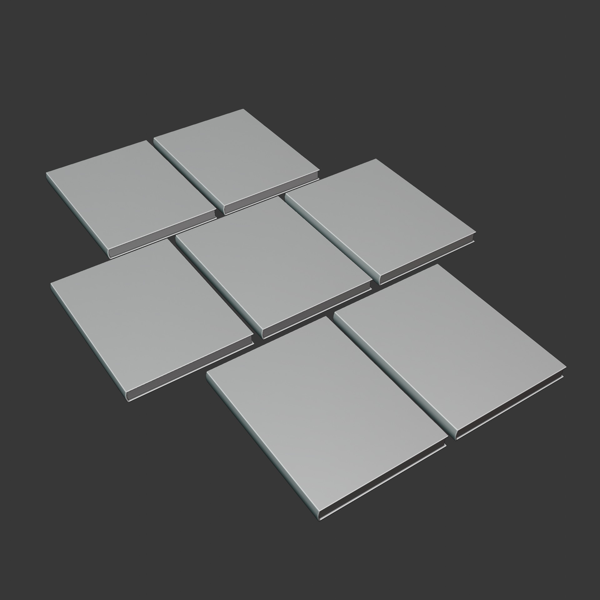 Set of Books Low-poly 3D model_3
