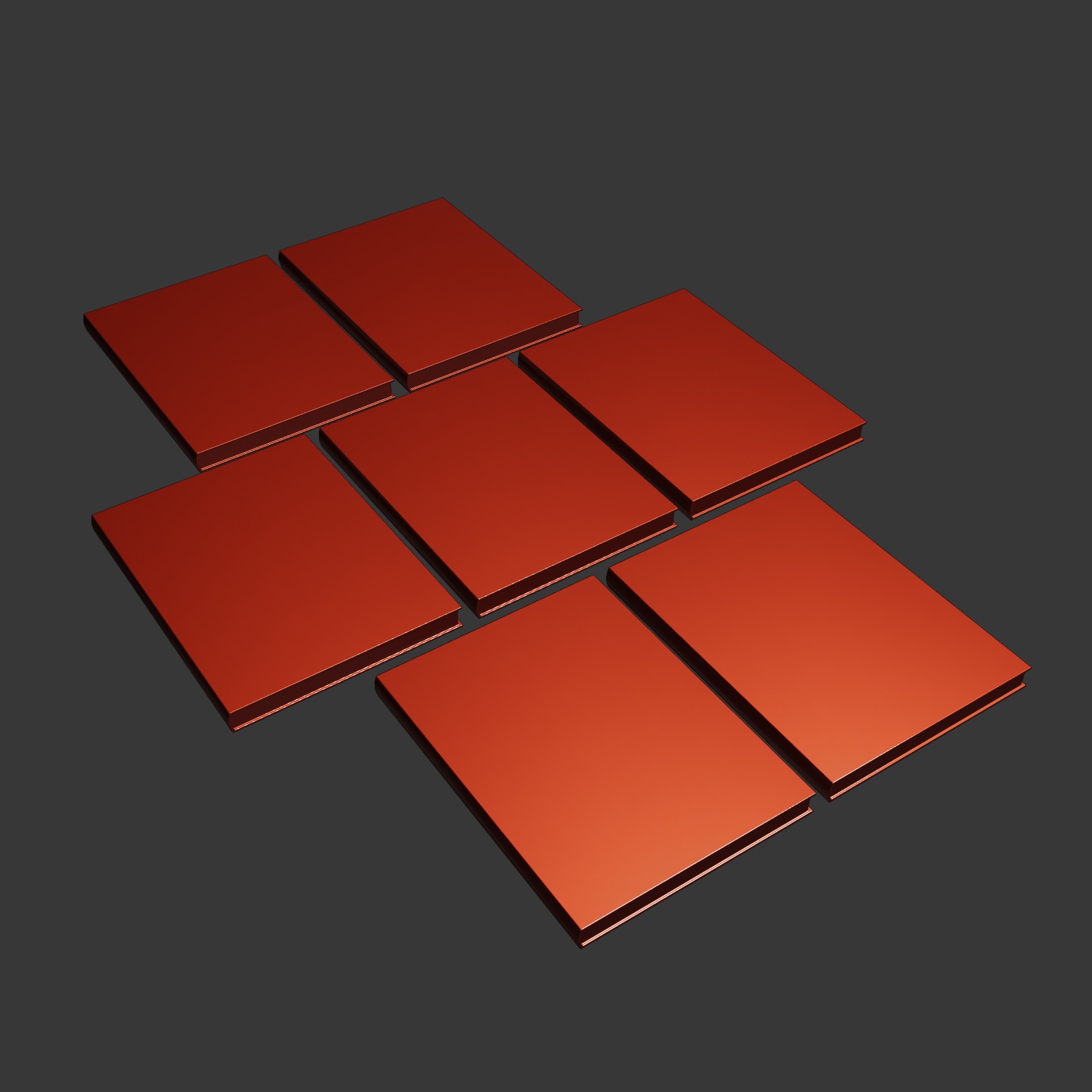 Set of Books Low-poly 3D model_7