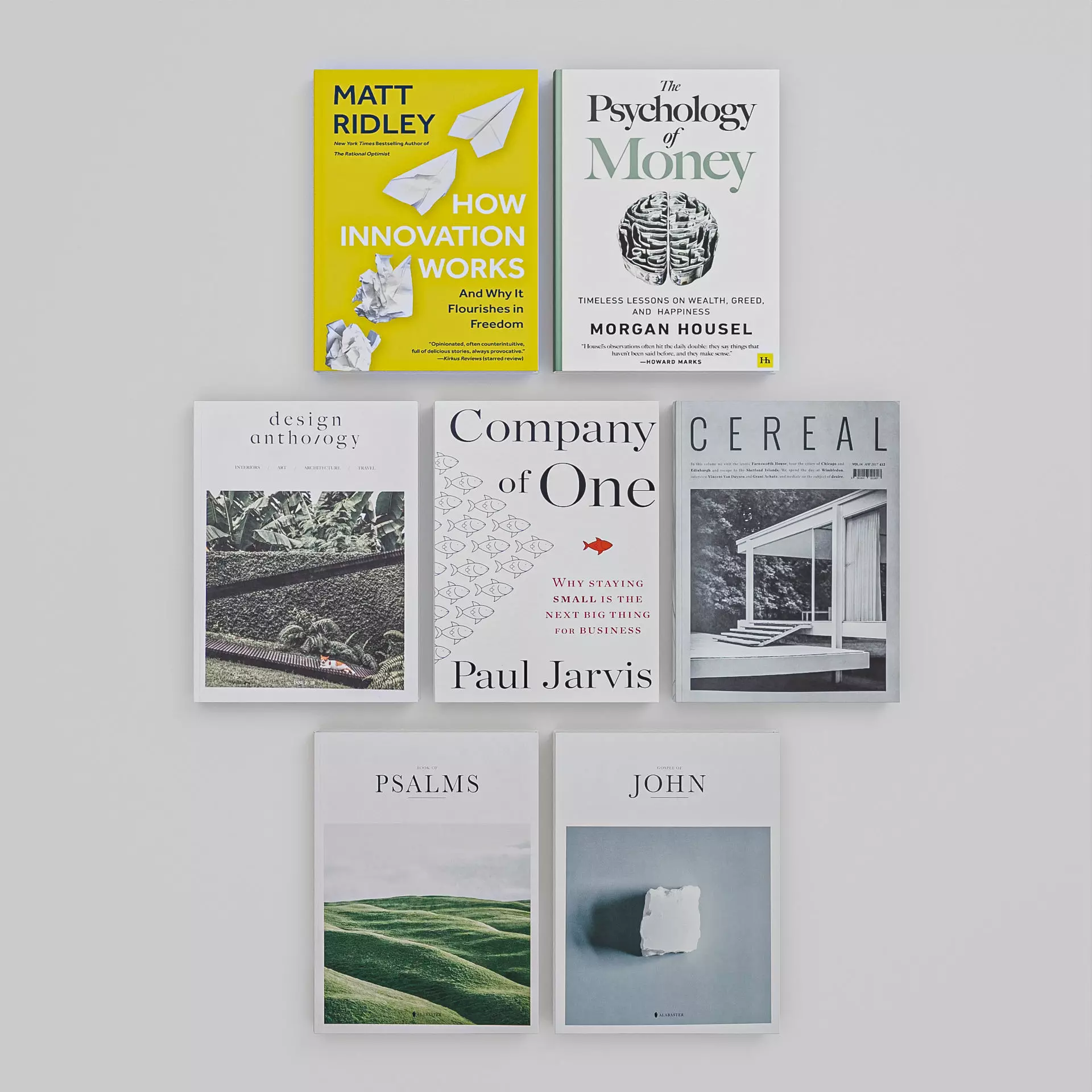 Set of Books Low-poly 3D model_0