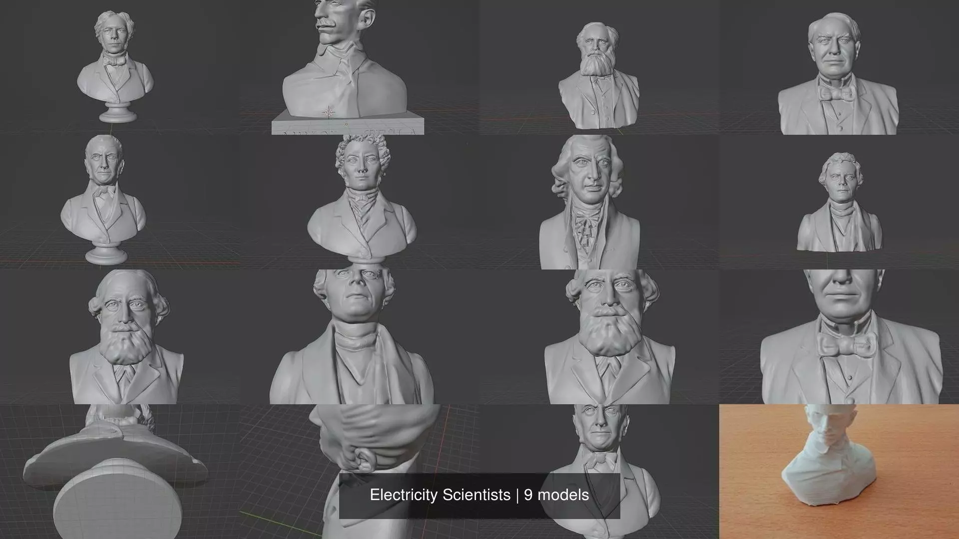 Electricity Scientists 3D Model Collection_0