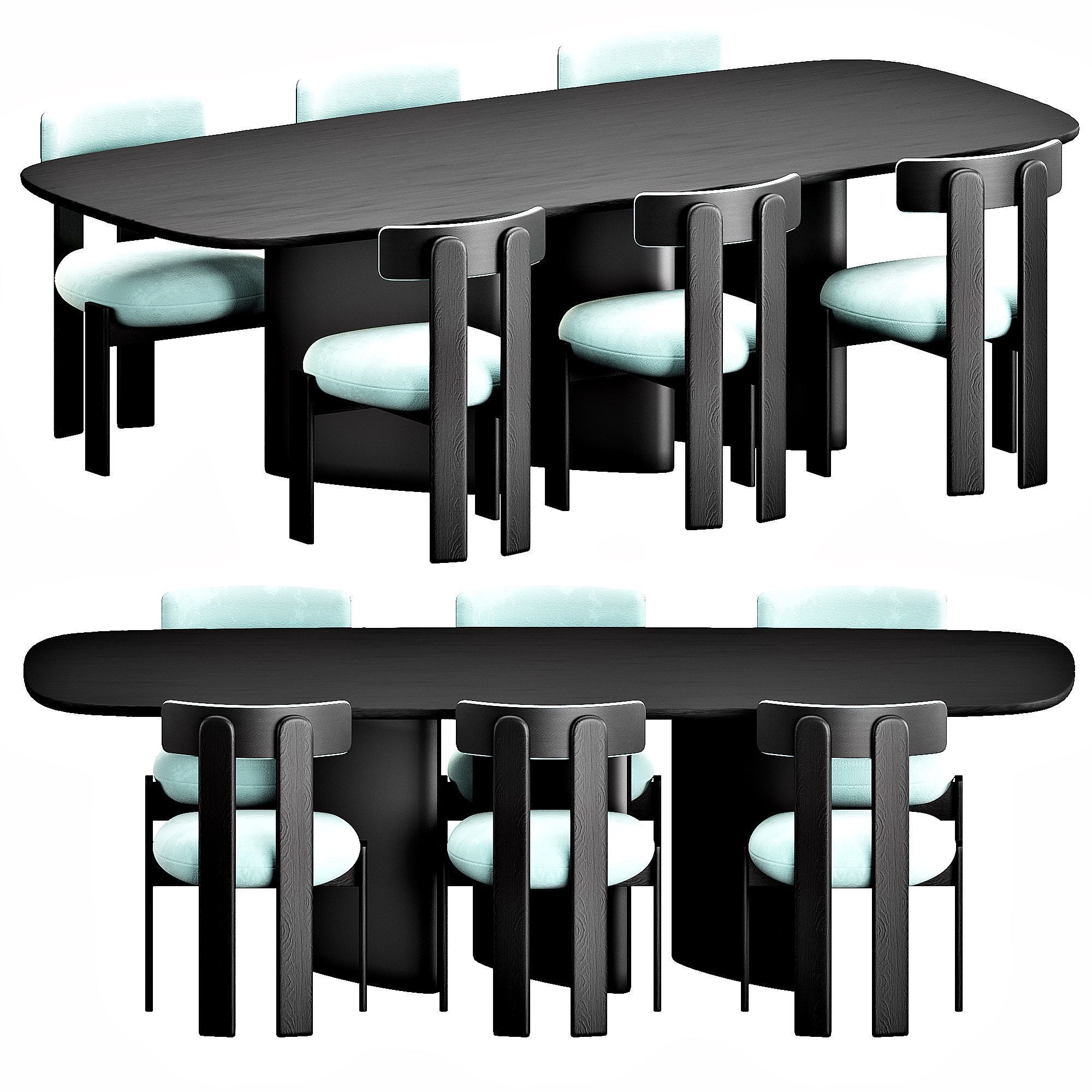 Bonaldo Louver Table Set 3D model_1