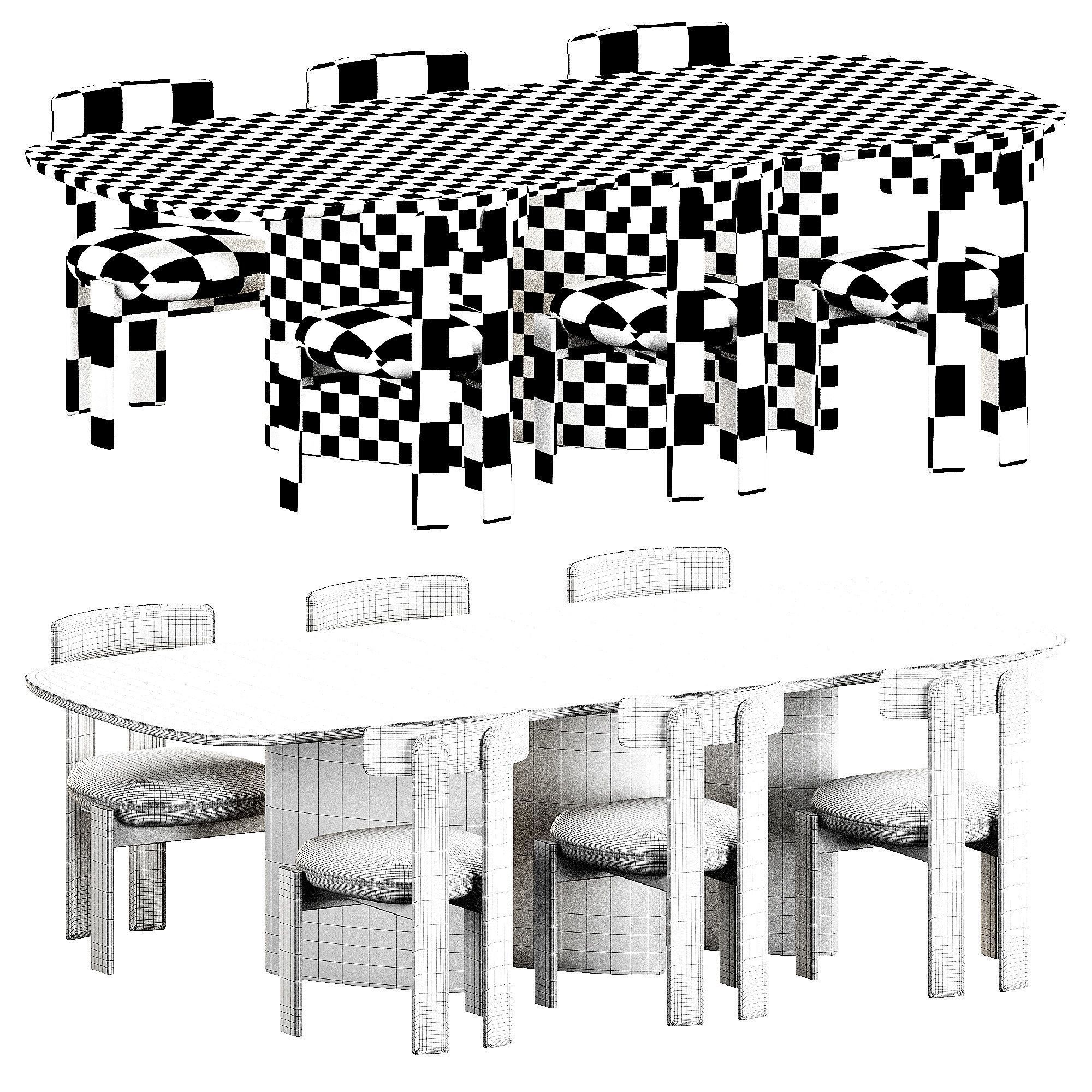 Bonaldo Louver Table Set 3D model_14