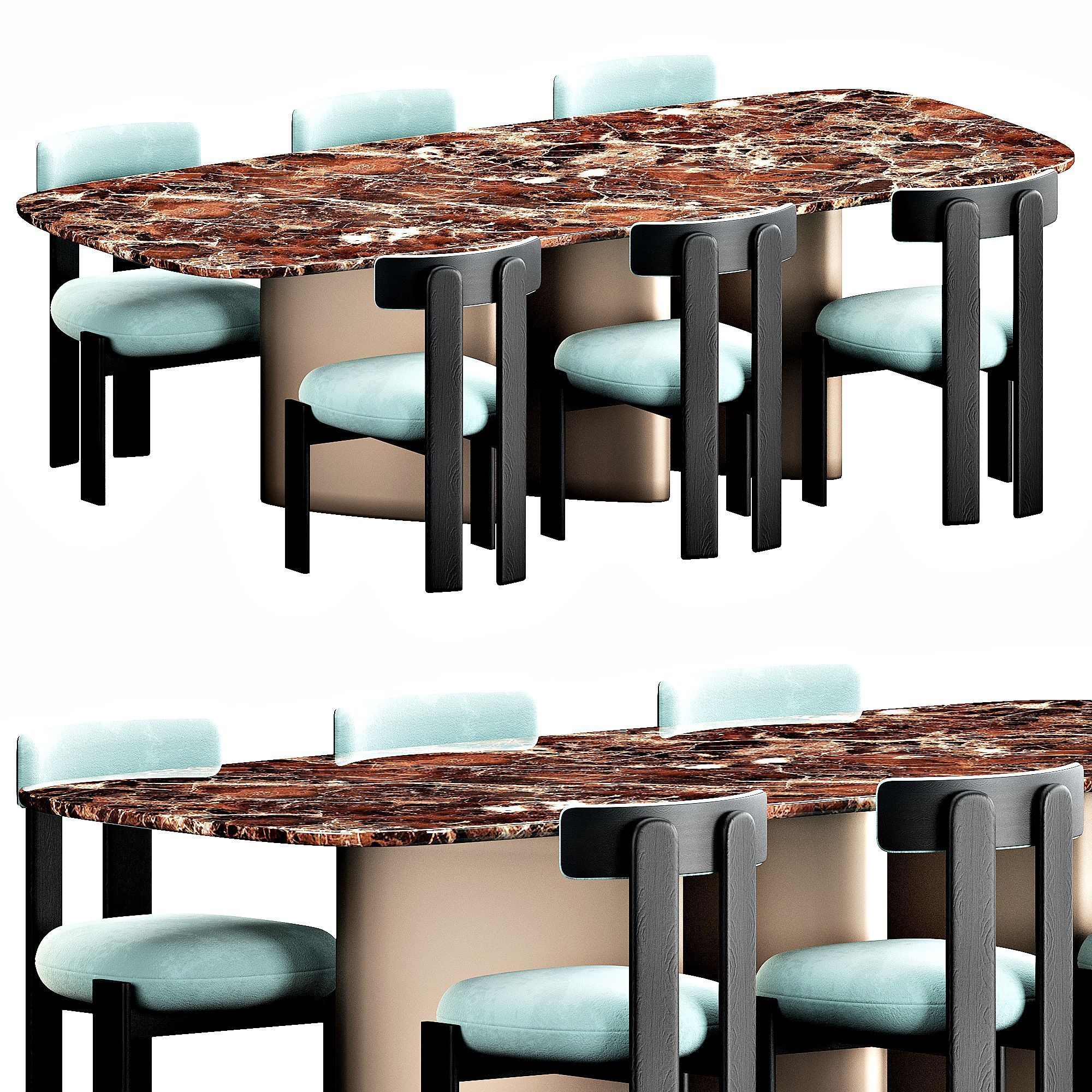 Bonaldo Louver Table Set 3D model_4