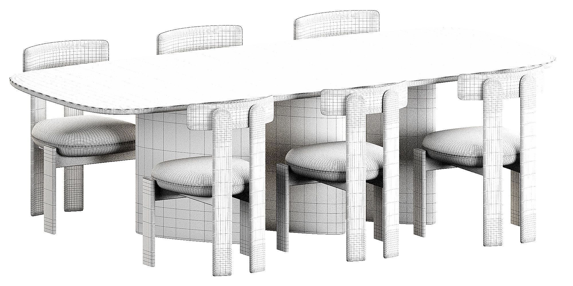 Bonaldo Louver Table Set 3D model_12