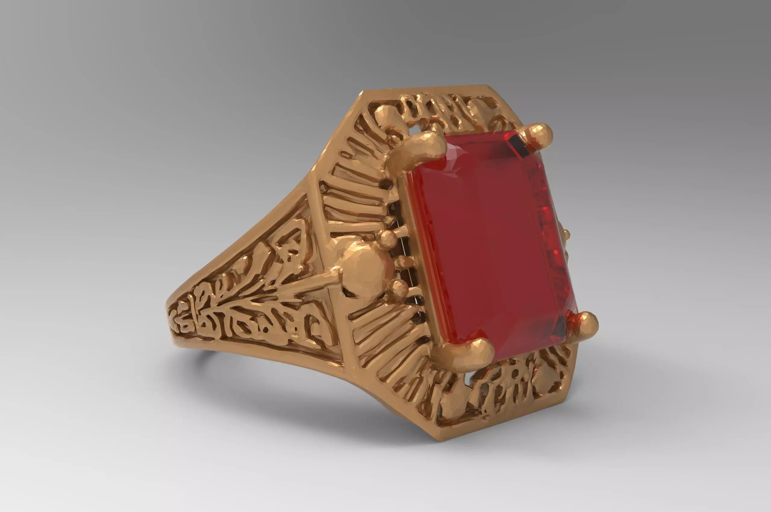 Egyptian pharaoh ring 3D print model